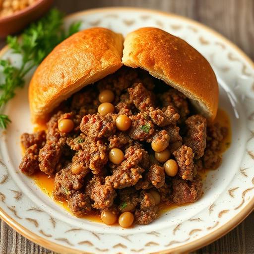 Image of hearty and filling mince vetkoek